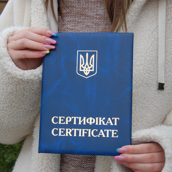 Папка для Сертифіката, А5 Синій Мармур