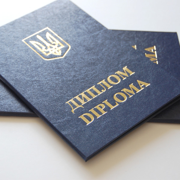 Бланк обкладинка під вклейку Диплома, Синя
