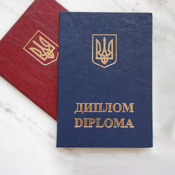 Бланк обкладинка під вклейку Диплома, Синя