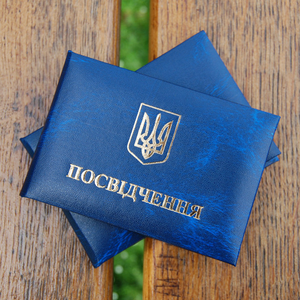 Бланк "Посвідчення" | колір Мармур синій
