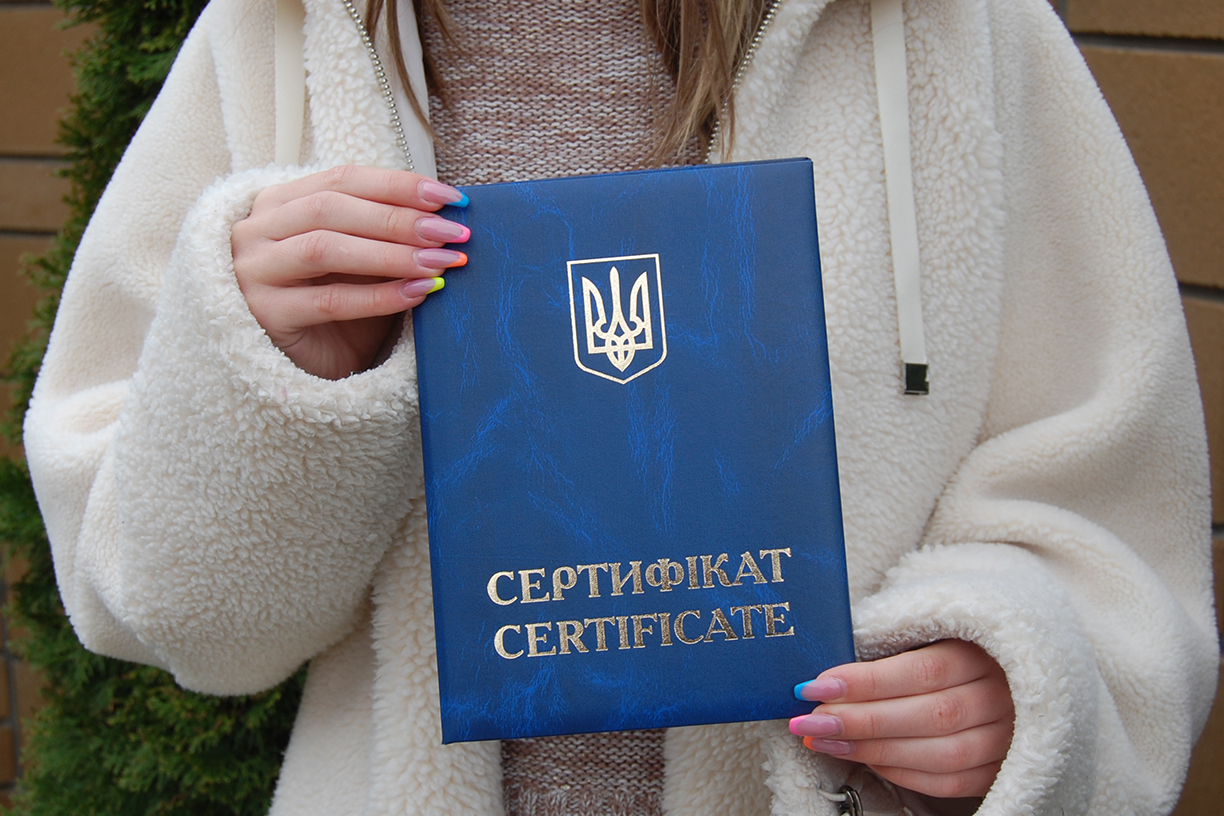 Папка обкладинка для Сертифікатів - Синій колір Купити обкладинку під Сертифікат